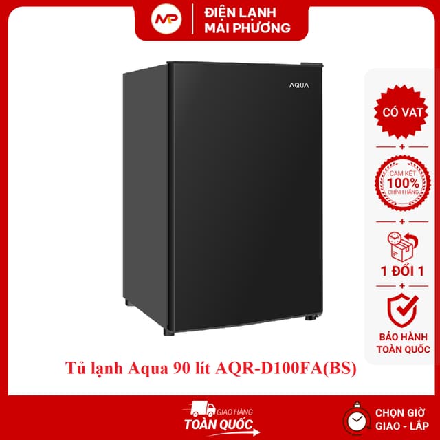 [SHIP HỎA TỐC HN] Tủ lạnh Aqua 90 lít AQR-D100FA(BS) - (Bảo hành 24 tháng toàn quốc) - Ảnh 3