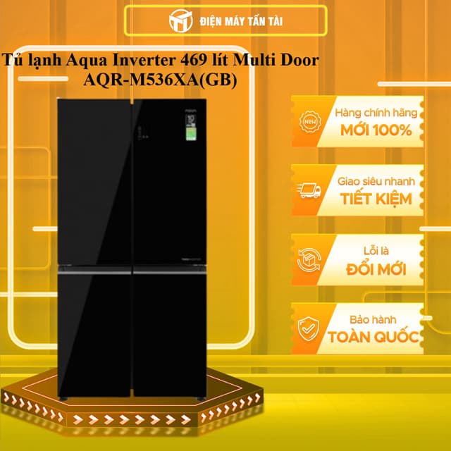 AQR-M536XA(GB) - Tủ lạnh Aqua Inverter 469 lít Multi Door AQR-M536XA(GB) - MIỄN PHÍ GIAO HCM - Ảnh 2