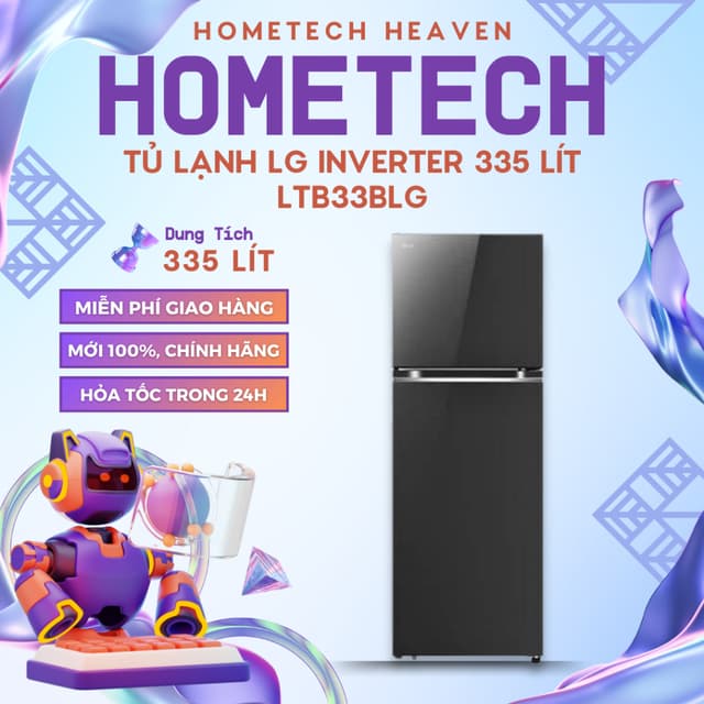 [GIAO LẮP MIỄN PHÍ] LTB33BLG - Tủ lạnh LG Inverter 335 lít LTB33BLG - Hàng Chính Hãng, Mới 100% - Ảnh 4