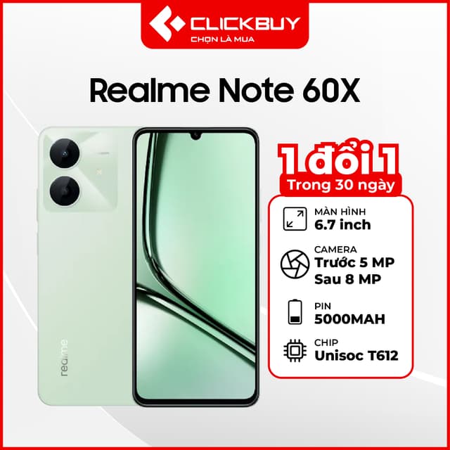Điện thoại Realme Note 60X 3GB 64GB Chính Hãng - Ảnh 3