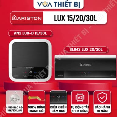 So sánh giá 15L 20L 30L | ARISTON SLIM3 LUX AN2 LUX-D 15 20 30 Lít Ag+ - Bình nóng lạnh ngang gián tiếp andris2 sl3 sl2 2.5FE 2500W rẻ nhất?