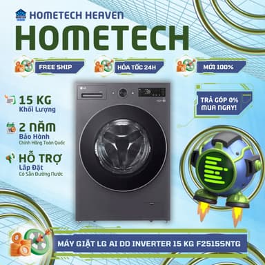 So sánh giá [GIAO LẮP MIỄN PHÍ] F2515SNTG - Máy giặt LG AI DD Inverter 15 kg F2515SNTG - Hàng Chính Hãng, Mới 100% rẻ nhất?