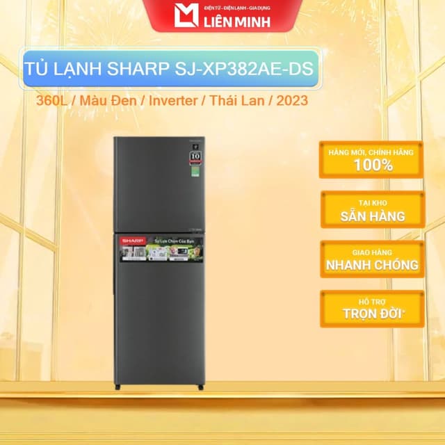 SJ-XP382AE-SL / SJ-XP382AE-DS - Tủ Lạnh Sharp Inverter 360 Lít SJ-XP382AE - Bảo Hành Chính Hãng - Ảnh 3