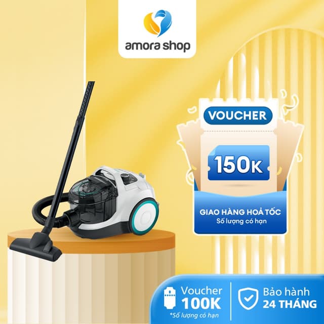 Máy hút bụi dạng hộp Bosch BGS21WHYG - Dung tích hộp chứa 2L - 5 mức công suất - Bảo hành 24 tháng - Ảnh 3