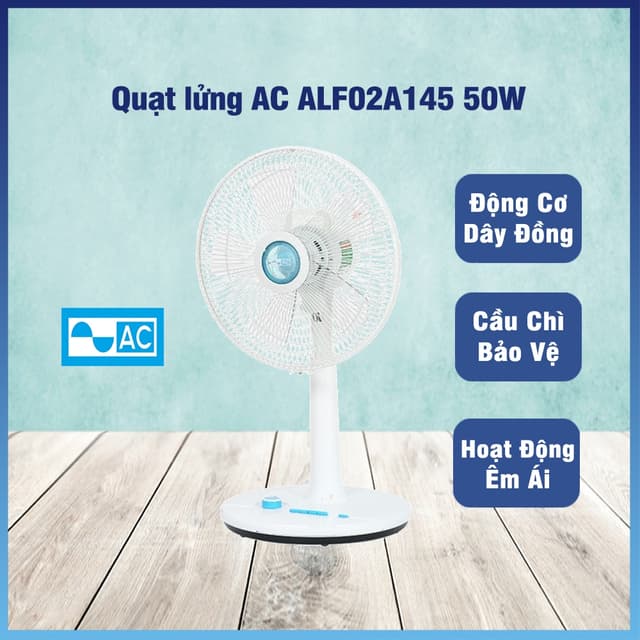 Quạt lửng AC 5 cánh ALF02A145 50W trưng bày mới 99% - Ảnh 2