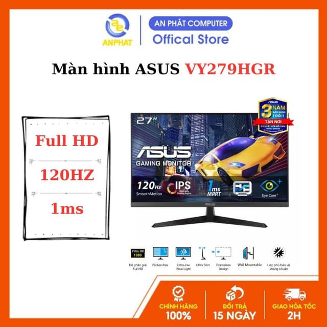 Màn Hình ASUS VY279HGR (27 inch - IPS - FHD - 120Hz - 1ms) - Ảnh 10