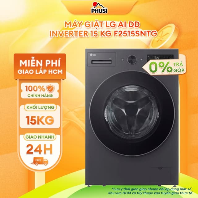 F2515SNTG Máy giặt LG AI DD Inverter 15 kg F2515SNTG [MIỄN PHÍ GIAO LẮP HCM] - Ảnh 4