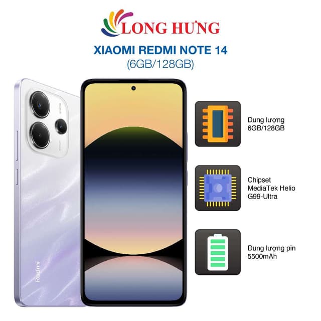 Điện thoại Xiaomi Redmi Note 14 (6GB/128GB) - Hàng chính hãng - Ảnh 11