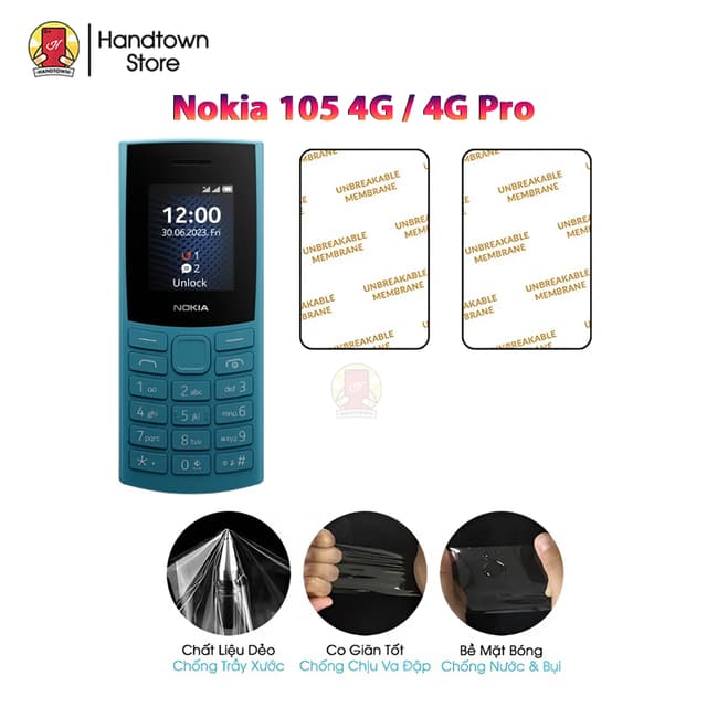 Combo 2 Miếng Dán Màn Hình PPF Điện Thoại Nokia 105 4G Pro Chống Va Đập, Trày Xước Kính Cường Lực Dẻo Handtown H - Ảnh 5