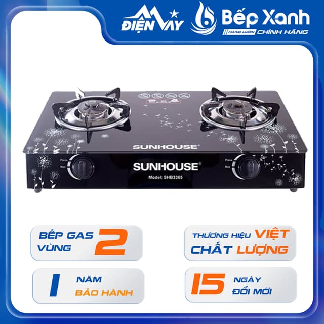 Bếp ga đôi Sunhouse SHB 3365 hiện đại - Tiết Kiệm Gas - Hàng chính hãng - Ảnh 6