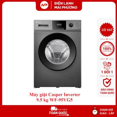 So sánh giá [FREESHIP + LẮP ĐẶT HNMáy giặt Casper Inverter 9.5 kg WF-95VG5 - Bảo hành toàn quốc 2 năm rẻ nhất?
