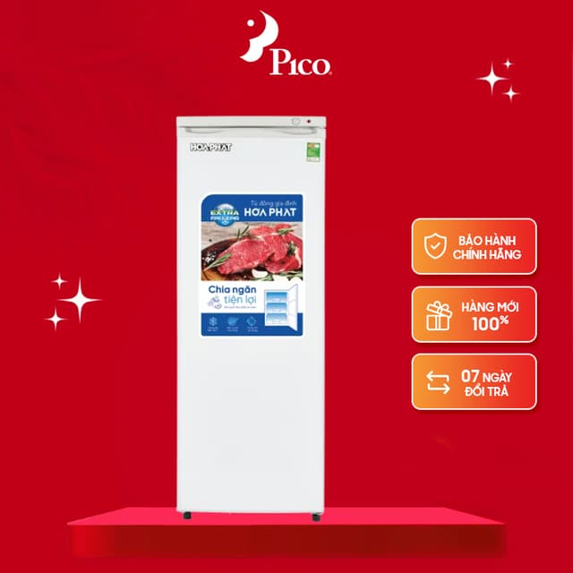 Tủ đông đứng Hòa Phát 208 lít HPF UAH6208 - Ảnh 2