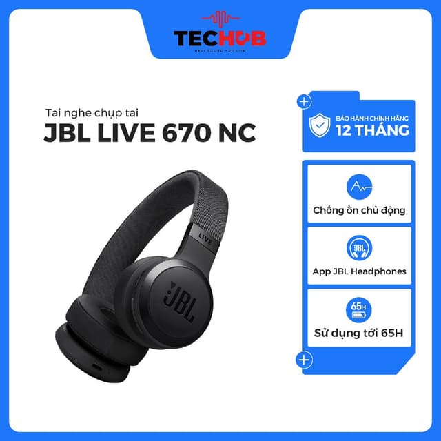 Tai Nghe Bluetooth Chống Ồn JBL Live 670NC - Hàng Chính Hãng - Ảnh 2
