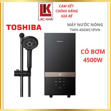So sánh giá Máy nước nóng trực tiếp có bơm Toshiba 4500W TWH-45EMC1PVN(K)-KB - Hàng chính hãng rẻ nhất?