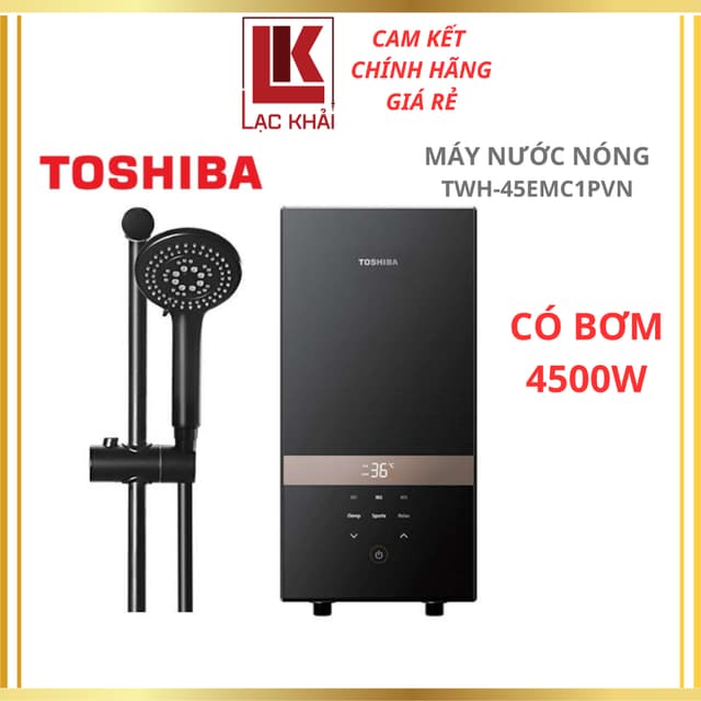 Máy nước nóng trực tiếp có bơm Toshiba 4500W TWH-45EMC1PVN(K)-KB - Hàng chính hãng - Ảnh 9