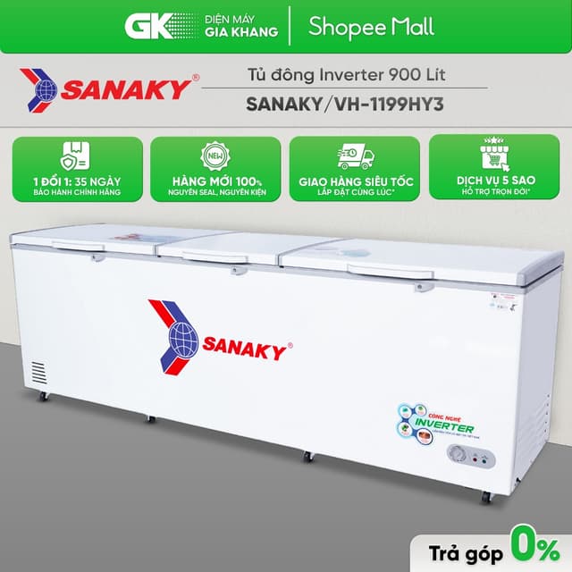 VH-1199HY3 - Tủ Đông Sanaky Inverter 900 Lít VH-1199HY3 [Freeship HCM] - Ảnh 9