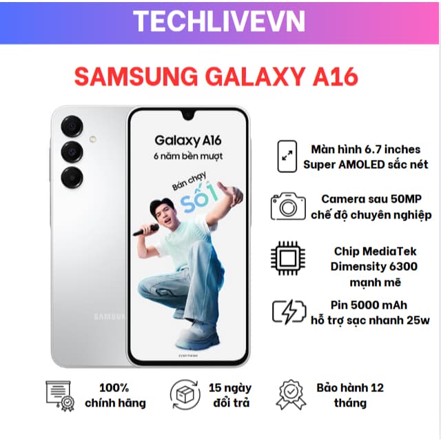 Điện Thoại Di Động Samsung Galaxy A16 LTE 4GB/128GB - Ảnh 10