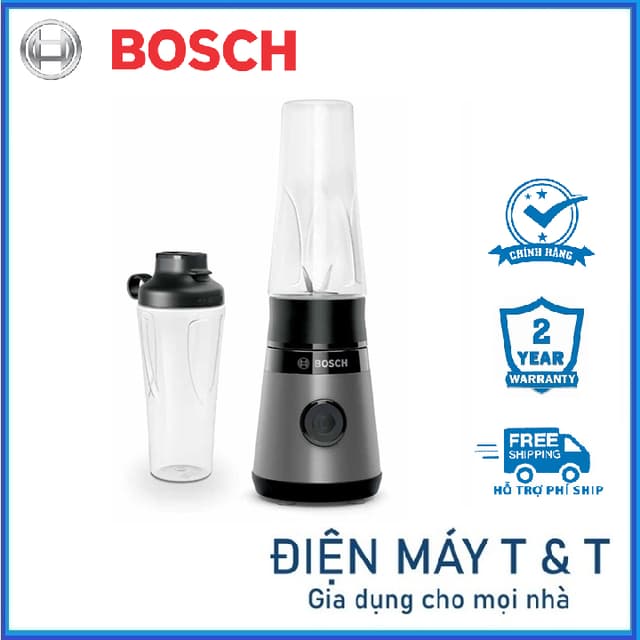 Máy xay sinh tố Bosch MMB2111S - Nhỏ gọn, tiện lợi - Màu xám - Bảo hành 2 năm - Ảnh 1