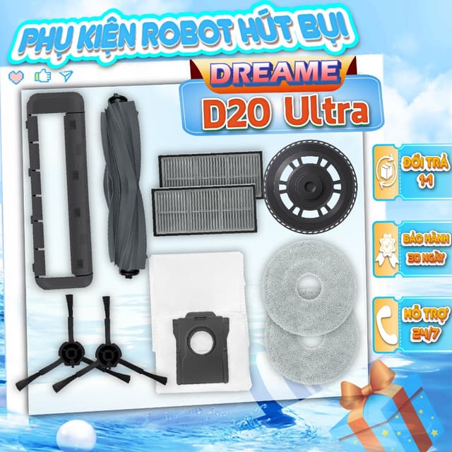 Phụ kiện robot hút bụi D20 Ultra - Phụ kiện robot thay thế Dreame D20 Ultra - Túi rác robot hút bụi Dreame - Ảnh 4