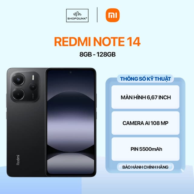 [Livestream] Điện Thoại Xiaomi Redmi Note 14 8GB 128GB Quốc Tế Chính Hãng - Ảnh 2