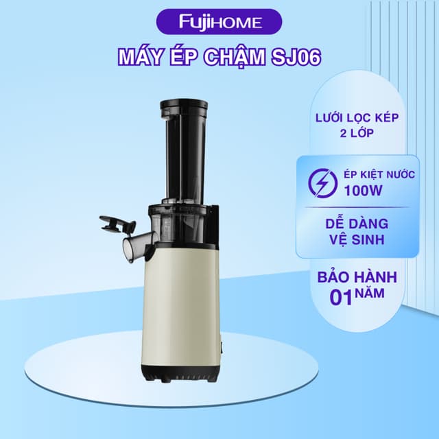Fujihome SJ06 – Ép Chậm Tiết Kiệm Điện 100W, Ống 44 mm - Ảnh 2