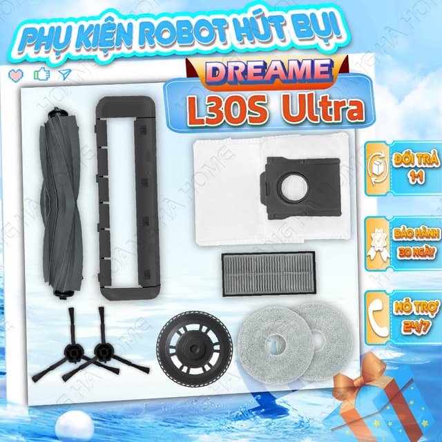 Phụ kiện Robot Hút Bụi tương thích cho Dreame L30S Ultra - Phụ kiện thay thế cho robot hút bui lau nhà L30S - Ảnh 5