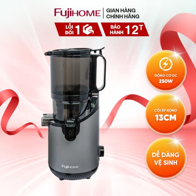 Máy Ép Chậm Nguyên Quả Fujihome SJ16 – Ép Kiệt Dưỡng Chất, Không Cần Cắt Nhỏ, Nước Ép Sánh Mịn ✨ - Ảnh 11