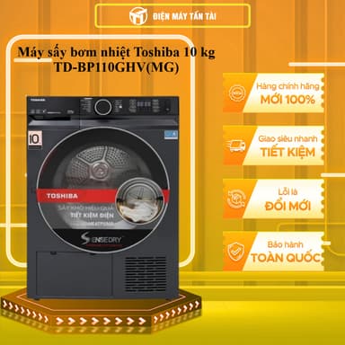 So sánh giá (GIAO TOÀN QUỐC) - TD-BP110GHV(MG) - Máy sấy bơm nhiệt Toshiba 10 kg TD-BP110GHV(MG) rẻ nhất?