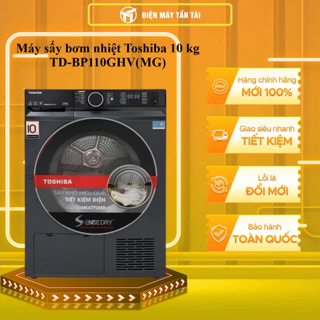 ( GIAO TOÀN QUỐC ) TD-BP110GHV(MG) - Máy sấy bơm nhiệt Toshiba 10 kg TD-BP110GHV(MG) - Ảnh 10