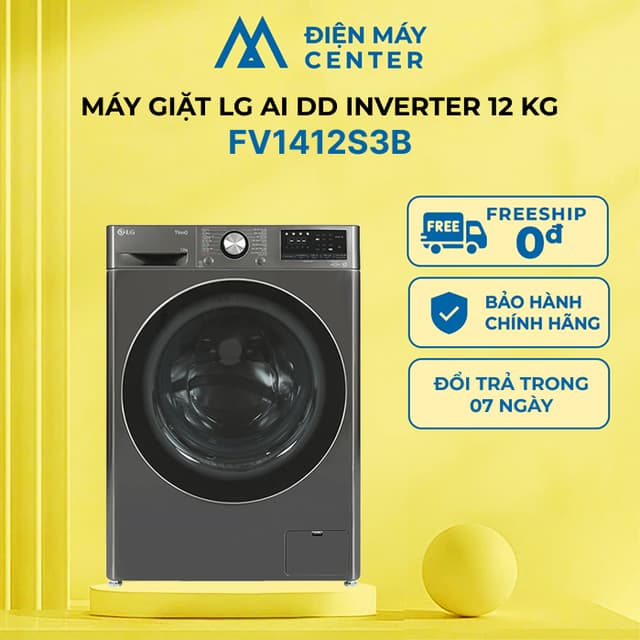 Máy giặt LG AI DD Inverter 12 kg FV1412S3B - Ảnh 8
