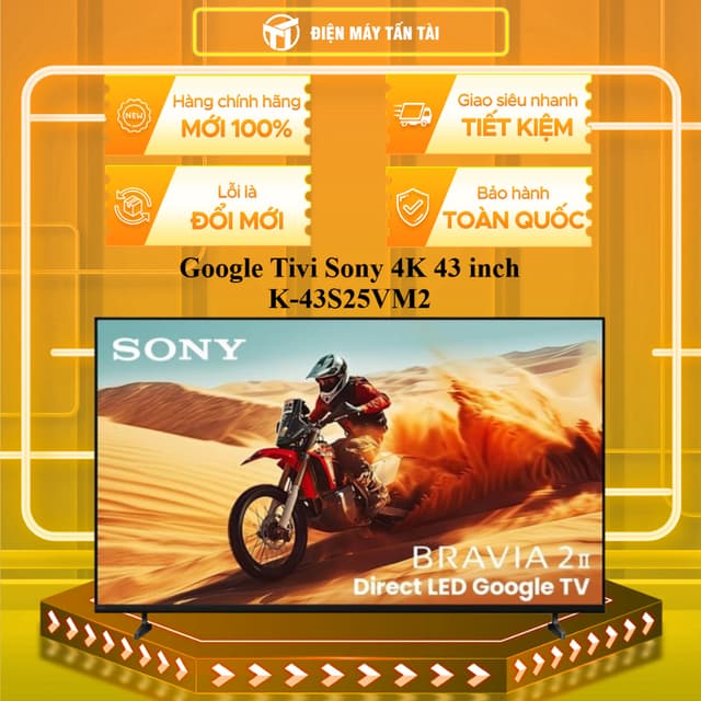 K-43S25VM2 - Google Tivi Sony 4K 43 inch K-43S25VM2 Mẫu mới -MIỄN PHÍ GIAO LẮP HCM - Ảnh 3
