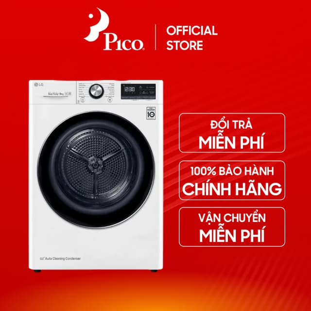 [Pico Official - Lắp đặt 0Đ HN HCM] Máy sấy bơm nhiệt LG 9 Kg Inverter DVHP09W | 10.5 Kg DVHP50W - Ảnh 2