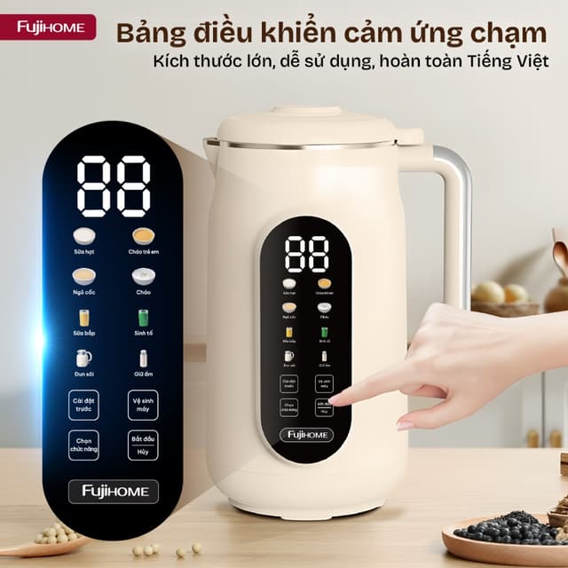 Máy làm sữa hạt đa năng FUJIHOME SM836 cảm ứng 8 chức năng - Ảnh 12
