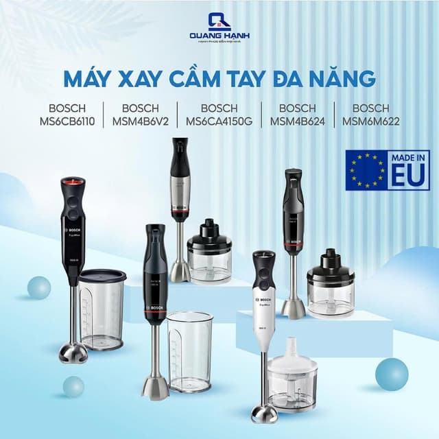 Máy xay cầm tay Bosch MS6CB6110 MSM4B6V2 MS6CA4150G MSM4B624 MSM6M622 - Bảo Hành Chính Hãng - Ảnh 4