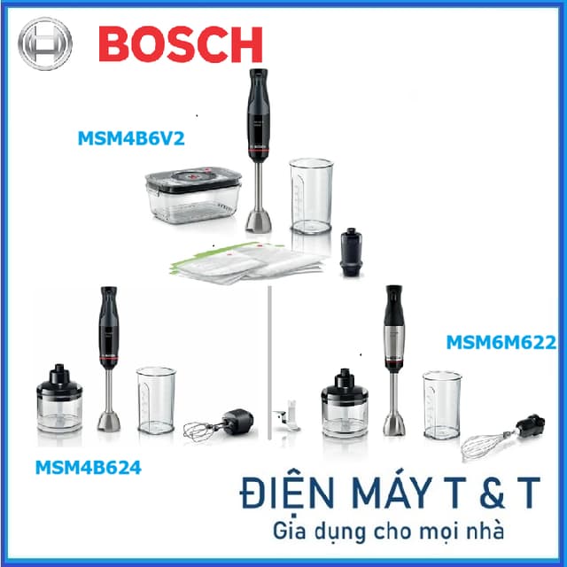 Máy xay cầm tay Bosch  MSM4B624 - MSM4B6V2 - MSM6M622 - Công suất lớn - Bảo hành 2 năm - Ảnh 3