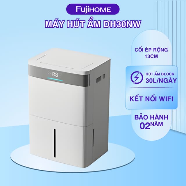 Fujihome DH30NW – Hút Ẩm, Diệt Khuẩn, Bánh Xe Di Chuyển Linh Hoạt - Ảnh 11