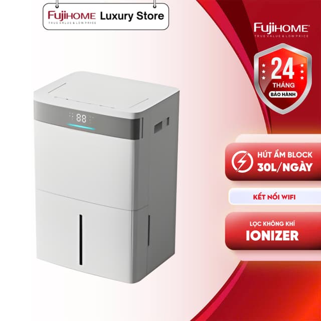 Máy Hút Ẩm Dân Dụng Fujihome DH30NW – 30 L/ngày, Kết nối Wifi - Ảnh 2