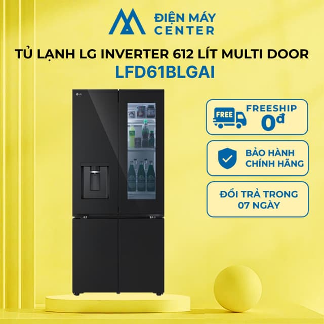 Tủ lạnh LG LFD61BLGAI Inverter 612 lít Multi Door InstaView - Ảnh 1