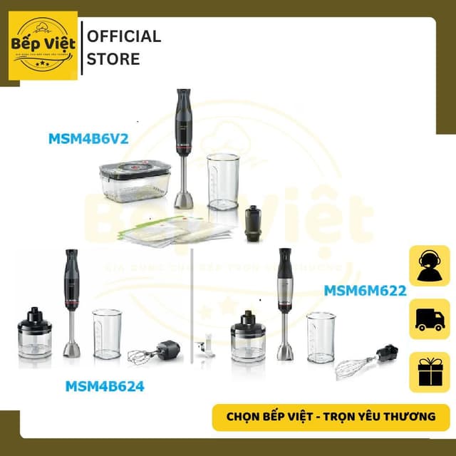 Máy xay cầm tay Bosch  MSM4B624 - MSM4B6V2 - MSM6M622 - Công suất lớn 1000W - Bảo hành 24 tháng - Ảnh 12