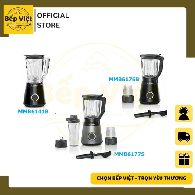 Máy xay sinh tố Bosch - MMB6177S - MMB6176B - MMB6141B - 1200W - Nhỏ gọn,hiện đại - Bảo hành 24 tháng - Ảnh 10