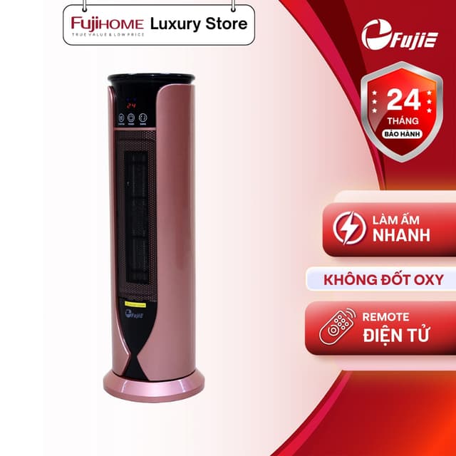 Quạt sưởi gốm Ceramic FujiE CH-1600RM Quạt sưởi ấm không phát sáng - Không khô da - Ảnh 6