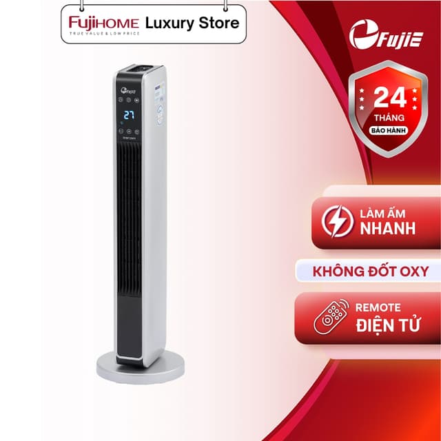 Quạt sưởi gốm Ceramic để sàn FujiE CH-2200 Máy sưởi ấm đứng không khô da - Bảo hành toàn quốc - Ảnh 5