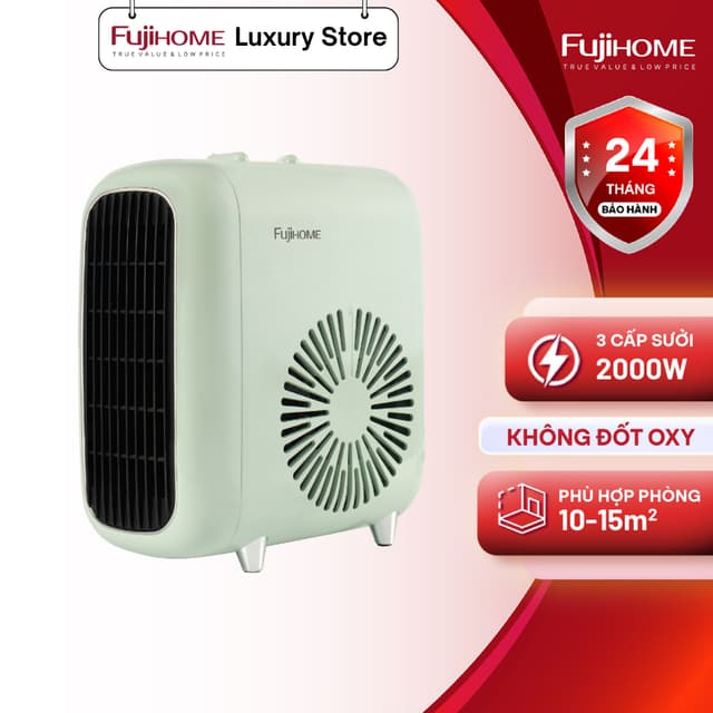 Quạt sưởi gốm mini FUJIHOME FH1200 - Làm ấm nhanh - Không khô da - Không phát sáng - Tiết kiệm điện - Ảnh 8