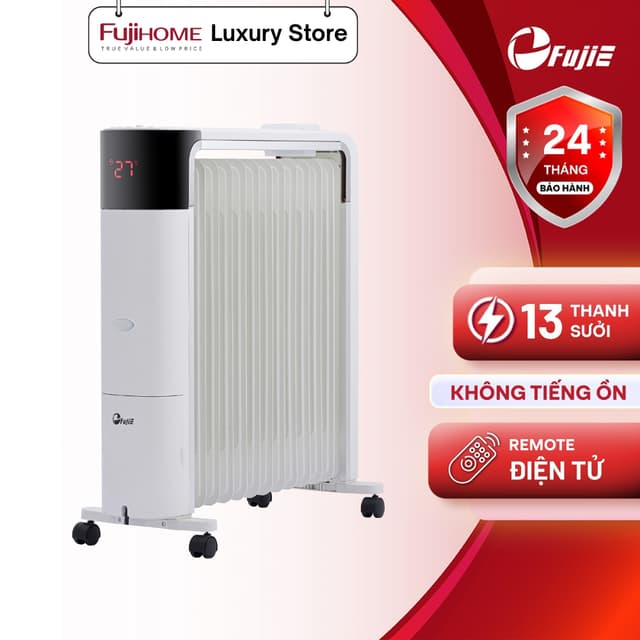 Máy sưởi dầu FujiE OFR7813 - máy sưởi ấm 13 tấm sưởi công nghệ A.I thông minh - Bảo hành toàn quốc - Ảnh 3