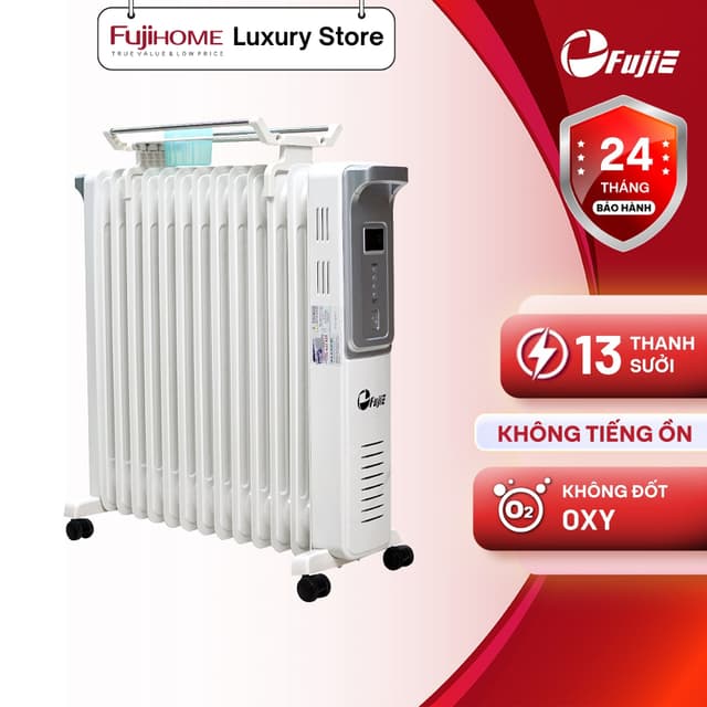Máy sưởi dầu nhập khẩu FujiE OFR4413 Máy sưởi ấm 13 thanh sưởi - Không khô da - Tự ngắt khi đủ nhiệt - Ảnh 9