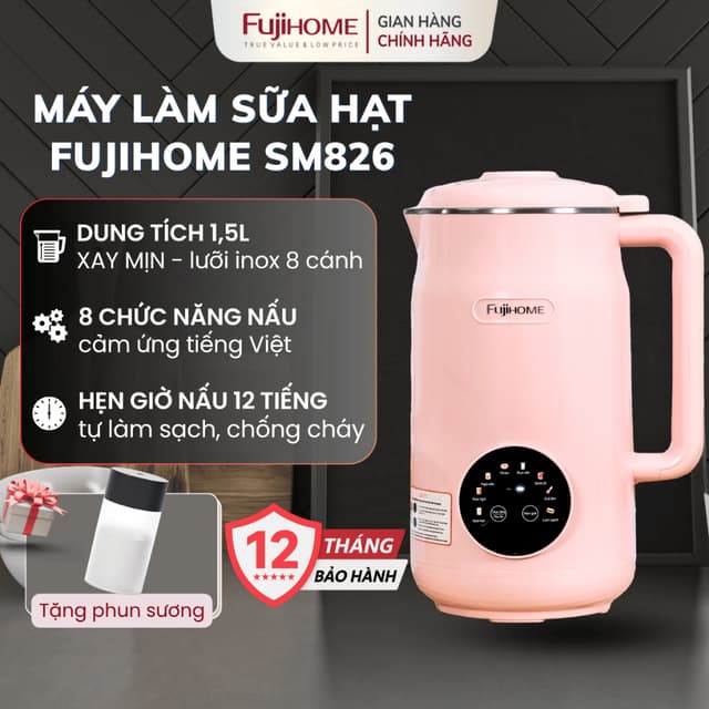 Máy làm sữa hạt đa năng FUJIHOME SM826 tiện lợi giữ lại dinh dưỡng - Ảnh 11