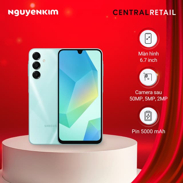 Điện thoại Samsung Galaxy A16 5G 8GB/128GB (SM-A166P/DS) Xanh lá - Ảnh 5