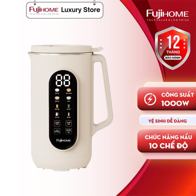 Máy Làm Sữa Hạt Đa Năng Fujihome SM1636 – 10 Chức Năng, Dung Tích 1 L, 800W/200W - Ảnh 5