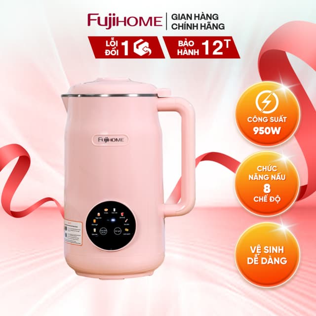 Máy Làm Sữa Hạt Đa Năng Fujihome SM826 – 8 Chức Năng Xay Nấu Tự Động, Cối 1.2L, Inox 304 An Toàn - Ảnh 12