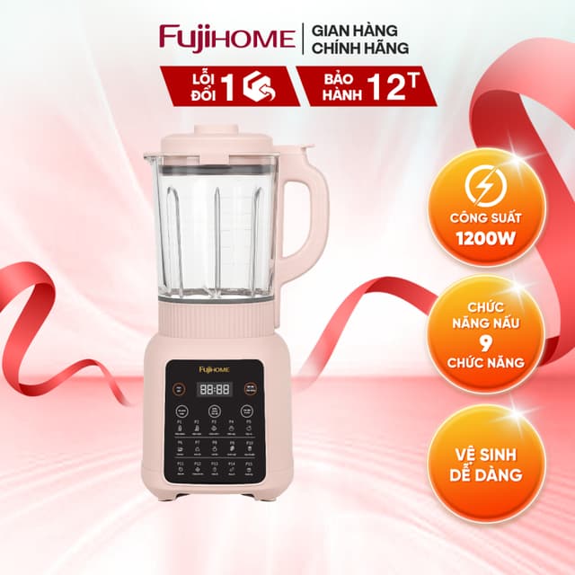 Máy Làm Sữa Hạt Fujihome SM01B – 9 Chức Năng, Cối Thủy Tinh 1.75L, Xay Nấu Đa Năng - BH 12 THÁNG - Ảnh 6